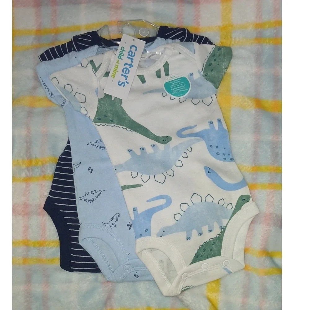 Baby Boy Lot Carters Puma NB 0-3M Bodysuits Romper Socks 13pc (some are NWT)